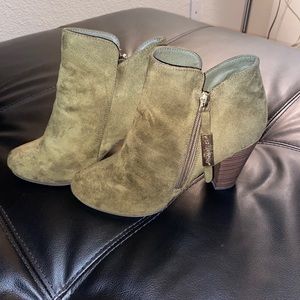 Olive Green Booties